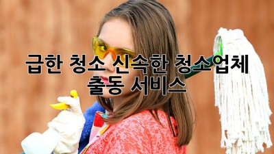 급한 청소? 신속한 청소업체 출동 서비스!