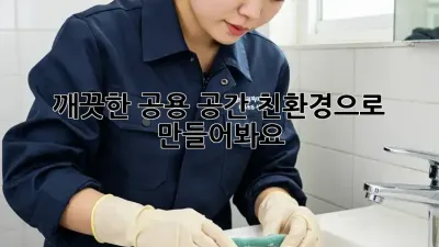 깨끗한 공용 공간, 친환경으로 만들어봐요!