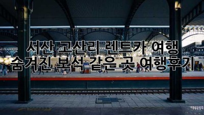 서산 고산리 렌트카 여행 🚗 숨겨진 보석 같은 곳! #여행후기
